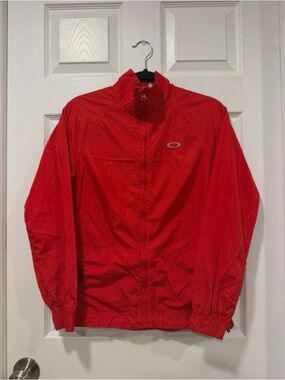Oakley Bright Red Full-Zip Windbreaker Jacket